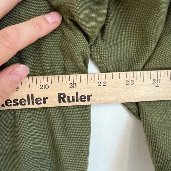 Eileen Fisher Women’s Organic Cotton Green Jacket Size Medium Open Front Boho - Picture 6 of 10